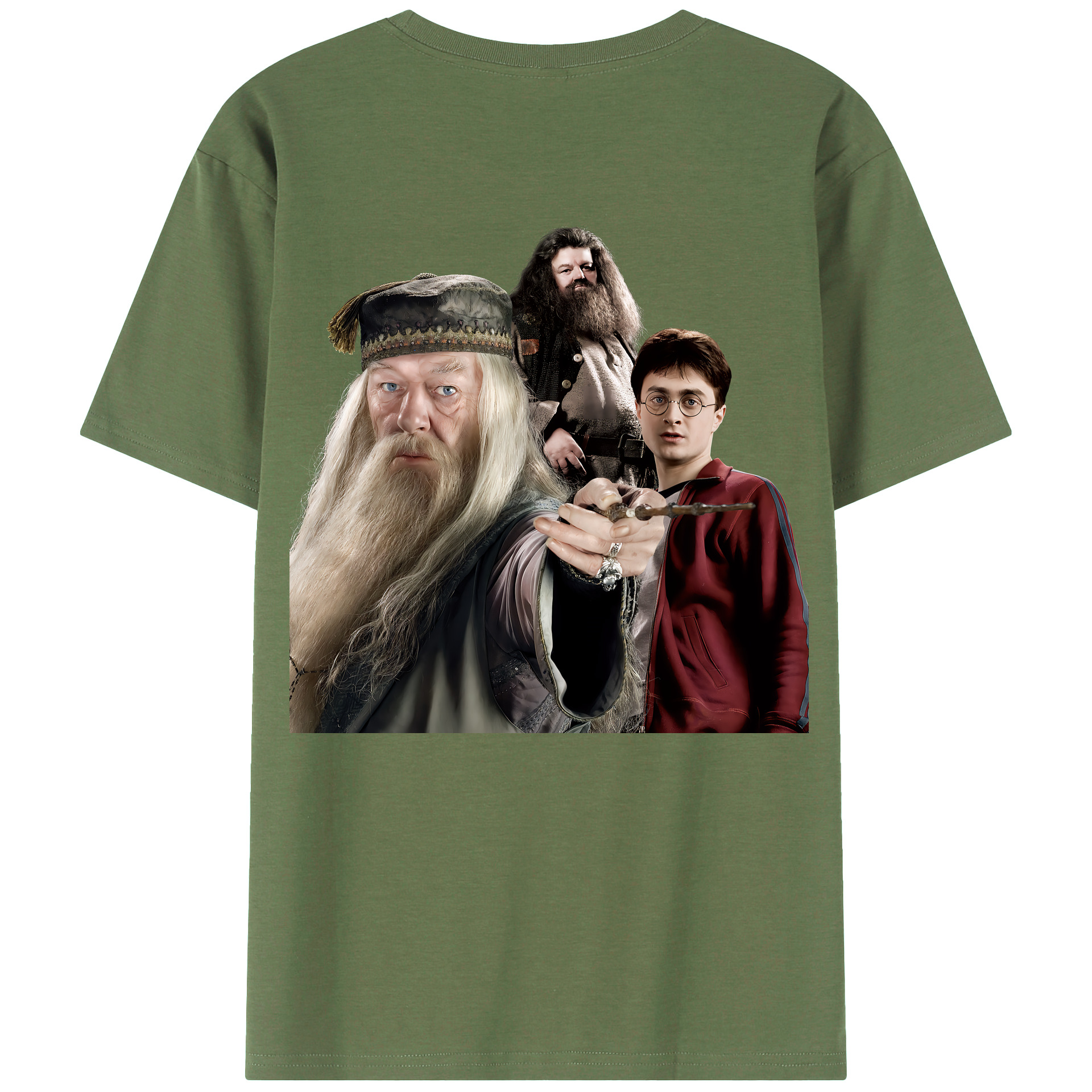 （画像用） Harry Potter ハリー・ポッターシリーズ 綿100％ メンズ半袖Tシャツ（バックプリント） 通気性